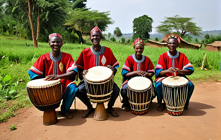 르완다 민속 음악 레코드 - Traditional Rwandan Drummers**
"A group of Rwandan drummers, the *Abatimbo*, playing the *Ingoma* d...