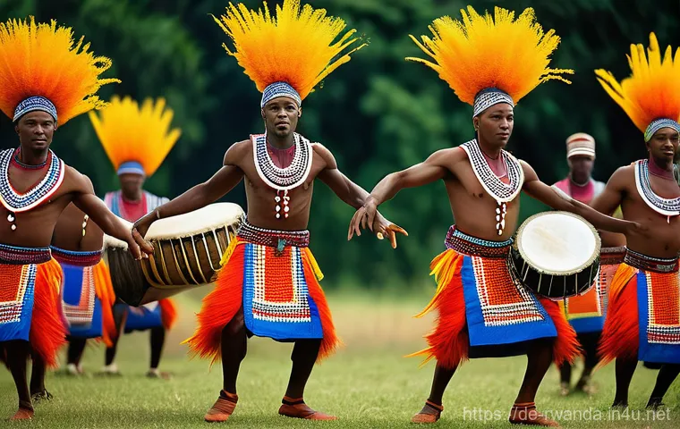 르완다의 종교 축제 - **Prompt:** A vibrant and celebratory scene at the Kwita Izina Gorilla Naming Ceremony in Rwanda. Rw... 르완다의 종교 축제 - **Prompt:** A vibrant and celebratory scene at the Kwita Izina Gorilla Naming Ceremony in Rwanda. Rw...