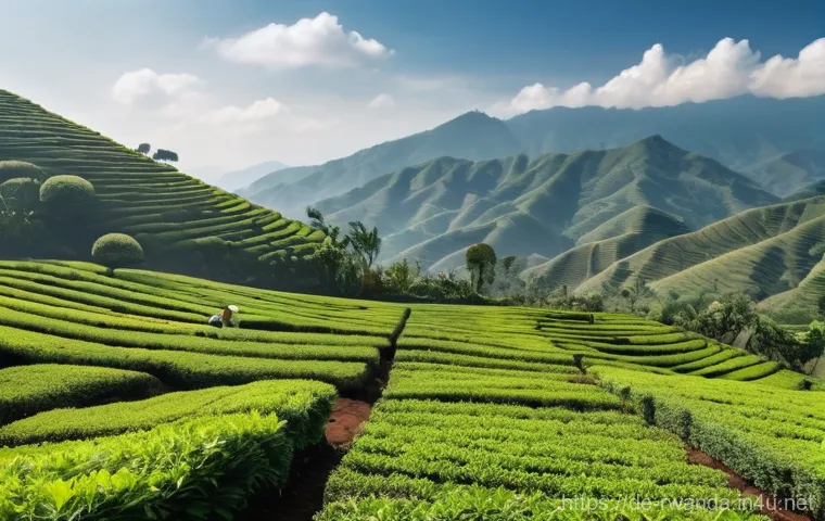 르완다산 차의 특성 - **Prompt 1: The Heart of the Harvest**
    "A vibrant, panoramic view of a Rwandan tea plantation ne...