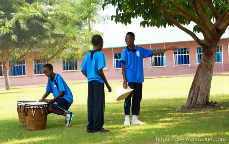 르완다 국제 학교 - **Prompt:** A vibrant, diverse classroom at an international school in Rwanda. Children aged 8-10 fr...