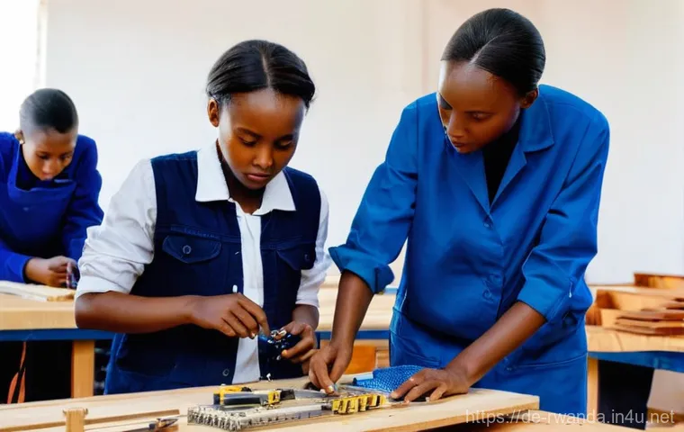 르완다의 주요 교육 기관 - **Prompt 1: Empowering Digital Learning in a Rwandan Classroom**
    "A vibrant, brightly lit classr...