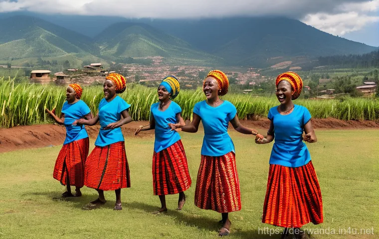 르완다 민속 춤의 주요 스타일과 특징 - **"A serene and elegant depiction of Rwandan women performing the graceful Umushagiriro dance. The d...