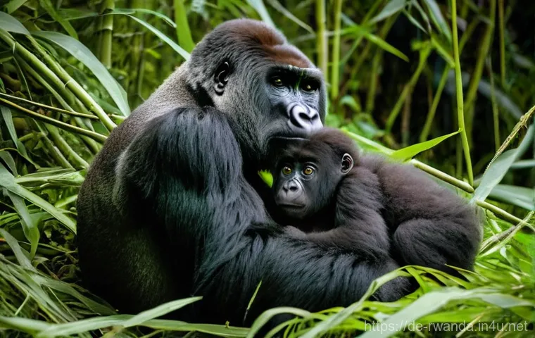 르완다의 주요 생태 관광 코스 - **Chimpanzee Encounter and Canopy Walk in Nyungwe Forest:** A breathtaking, misty morning scene in R... 르완다의 주요 생태 관광 코스 - **Chimpanzee Encounter and Canopy Walk in Nyungwe Forest:** A breathtaking, misty morning scene in R...