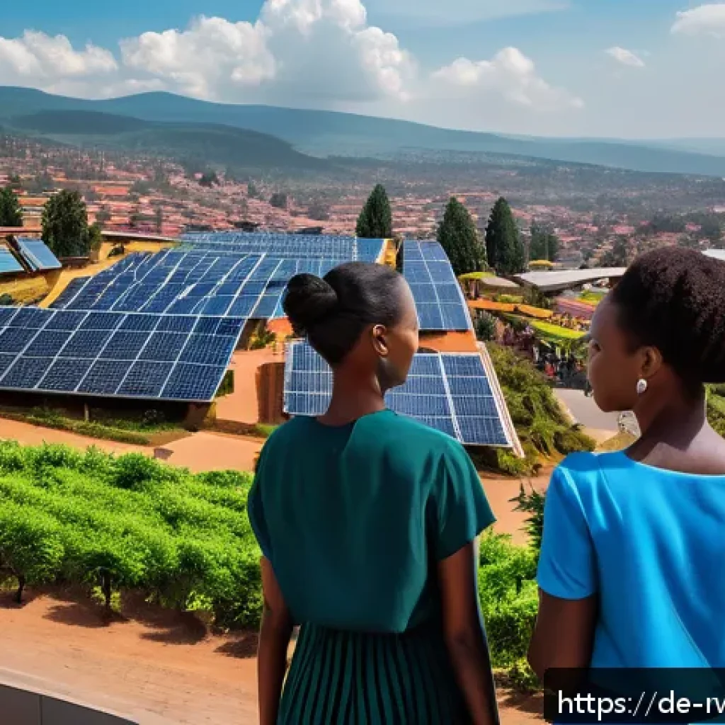 르완다 주요 뉴스 - A vibrant scene of Kigali, Rwanda&rsquo;s capital, depicted as a futuristic smart city with sleek digital ...
