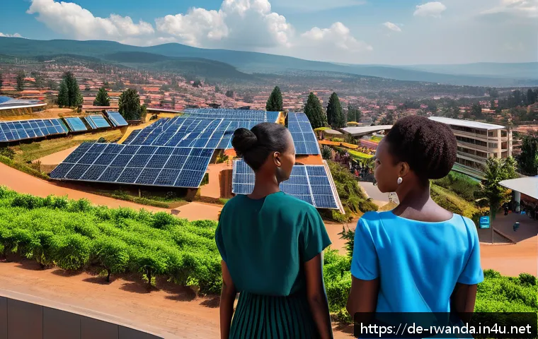 르완다 주요 뉴스 - A vibrant scene of Kigali, Rwanda&rsquo;s capital, depicted as a futuristic smart city with sleek digital ...