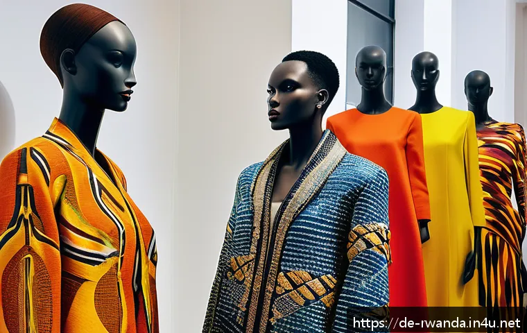 르완다 전통 직물 제품의 주요 수출국 - A stylish Paris boutique interior showcasing vibrant Rwandan textiles integrated into modern French ...