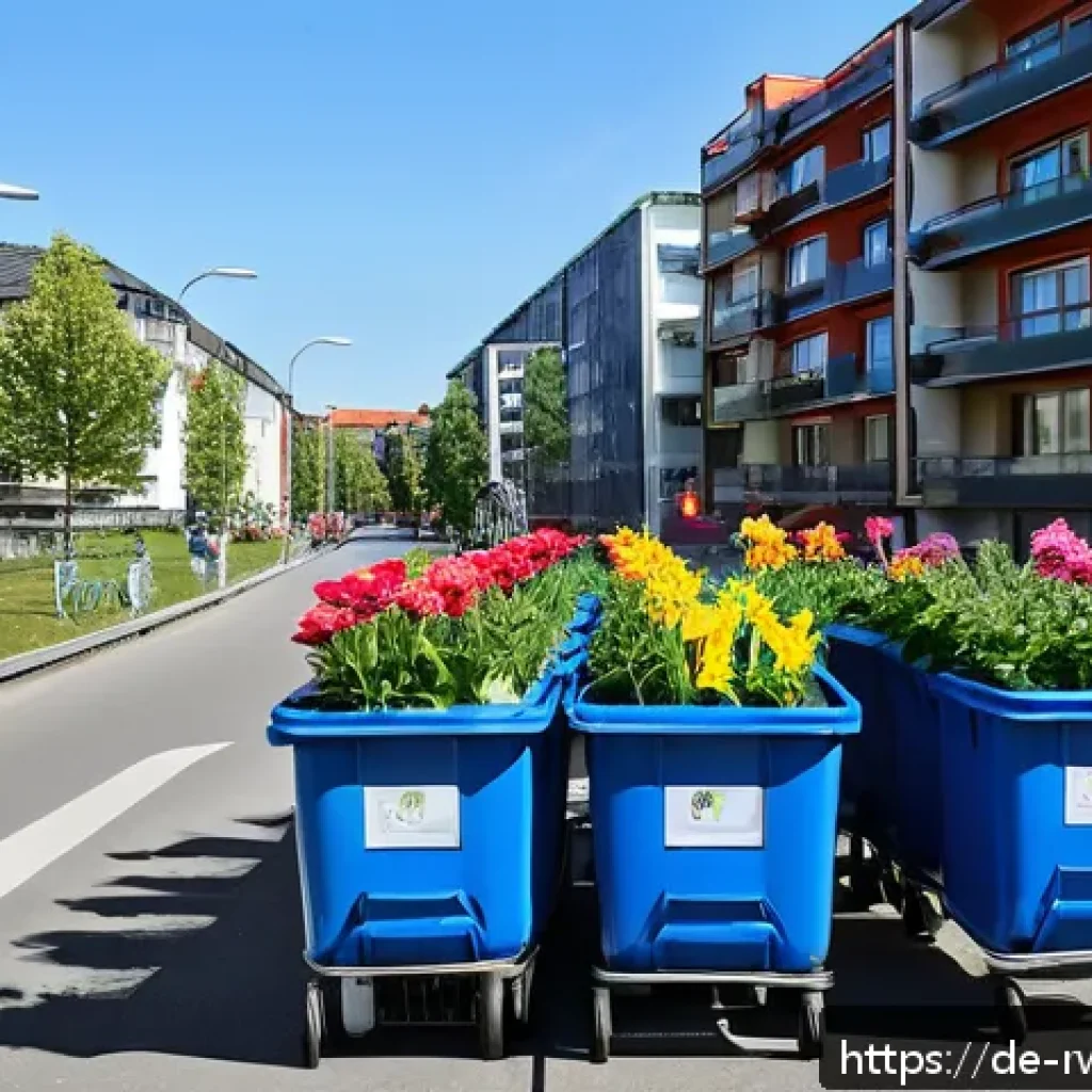 우무간다 Rwandan Community Work - A vibrant neighborhood cleanup event in a typical German urban setting, featuring diverse community ...